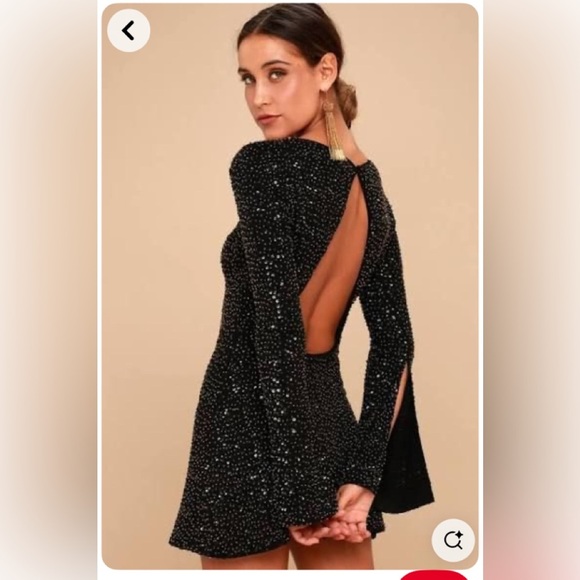 NBD Dresses & Skirts - NBD Black and Silver Mini Dress